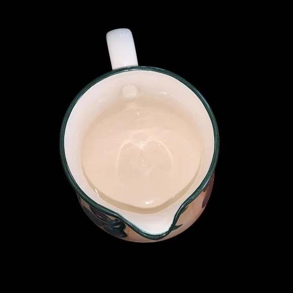 Vintage Hand Painted Olive Pitcher Rustic Italy 2000 Discontinued Lovely 8 " - Picture 3 of 4